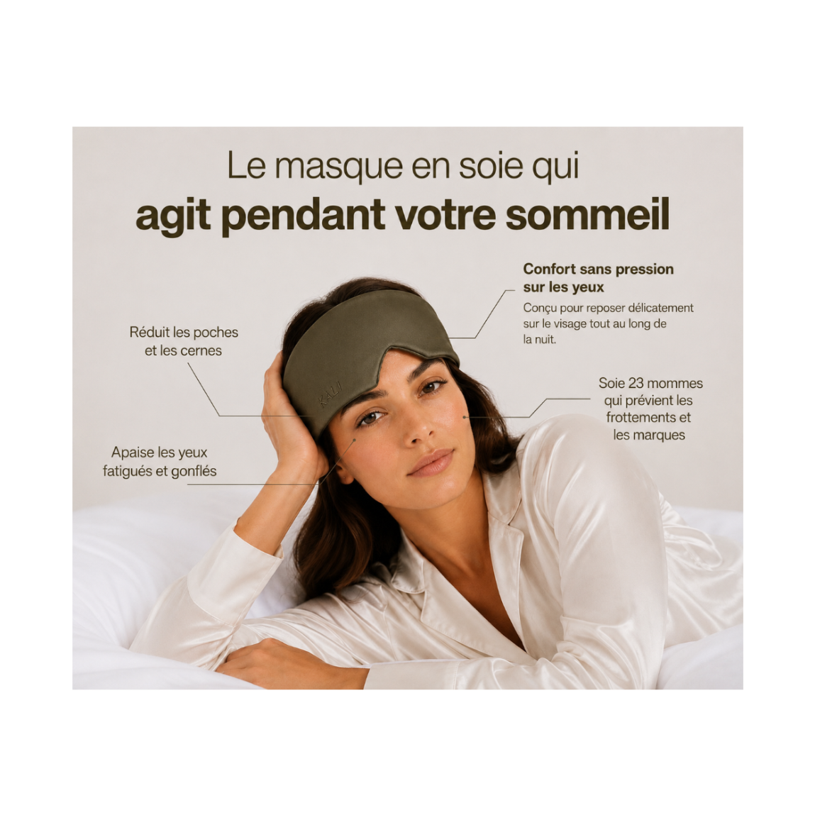KALI Sleep Mask - Rose Perlé