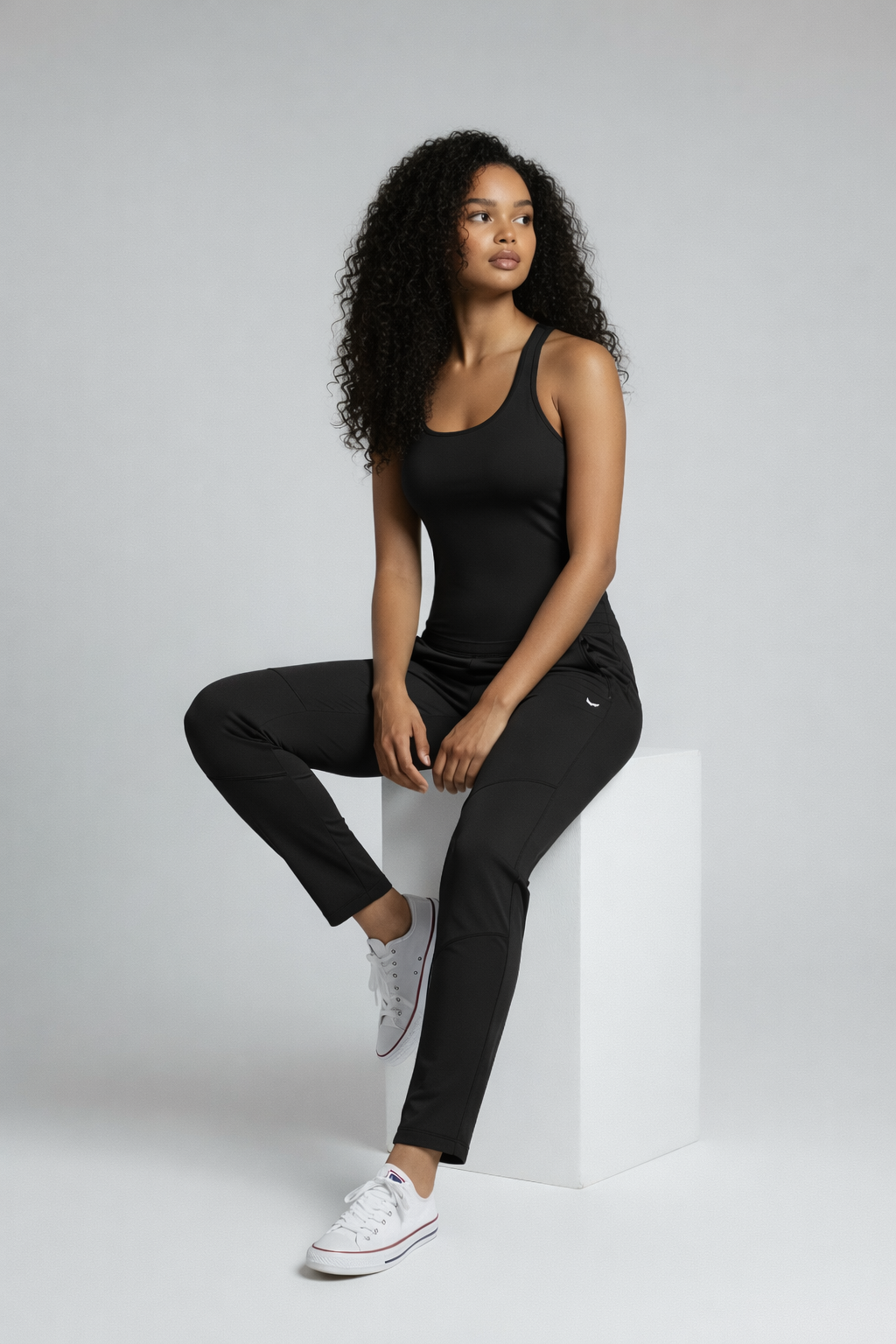 Essential X-Back Top - Black