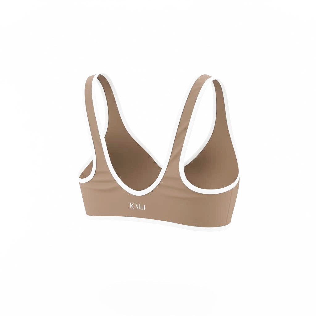 Cross-Line Top - Mocha