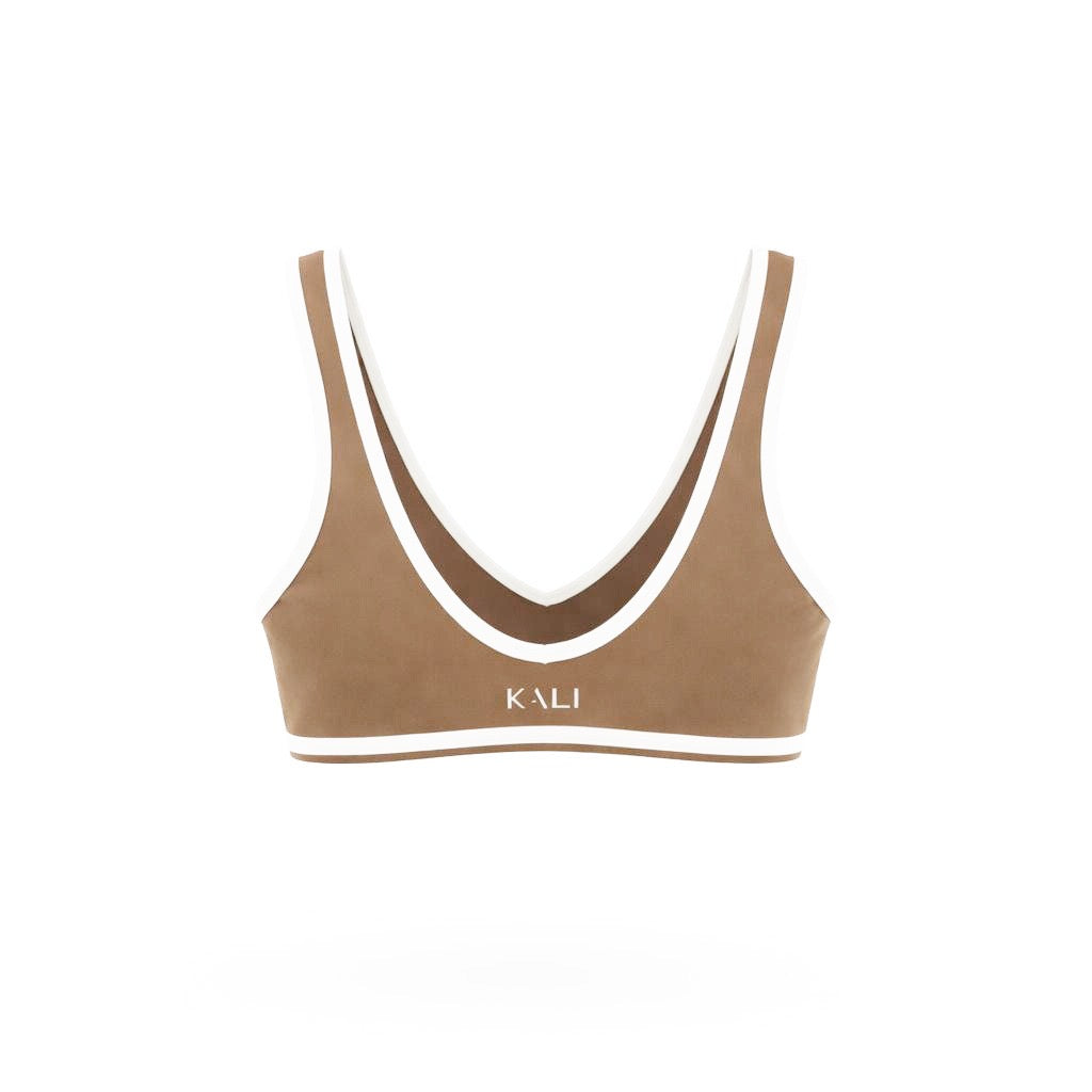 Cross-Line Top - Mocha