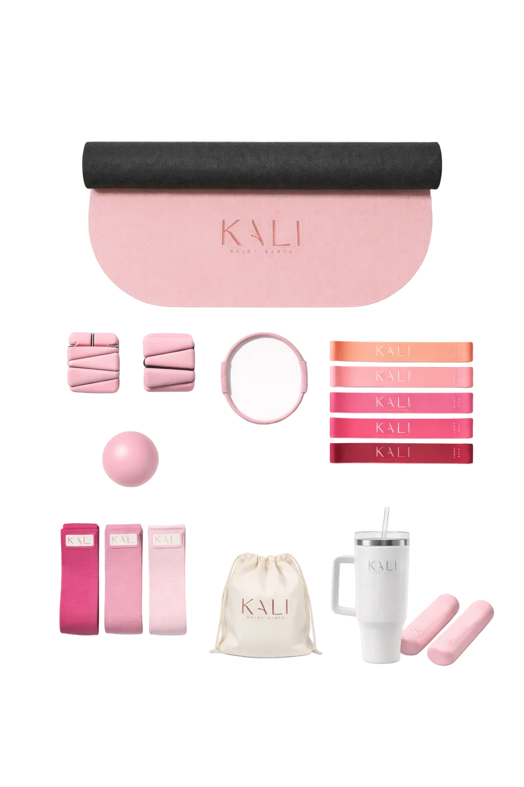 Pack Pilates Complet PINK - Set + Tapis