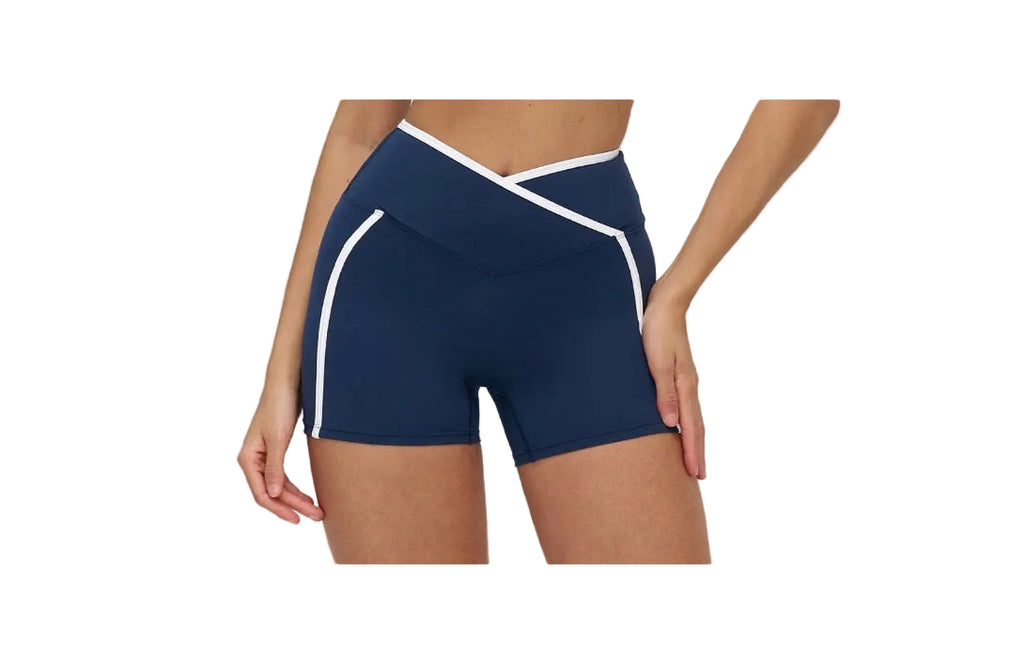 Cross-Line Short - Blue