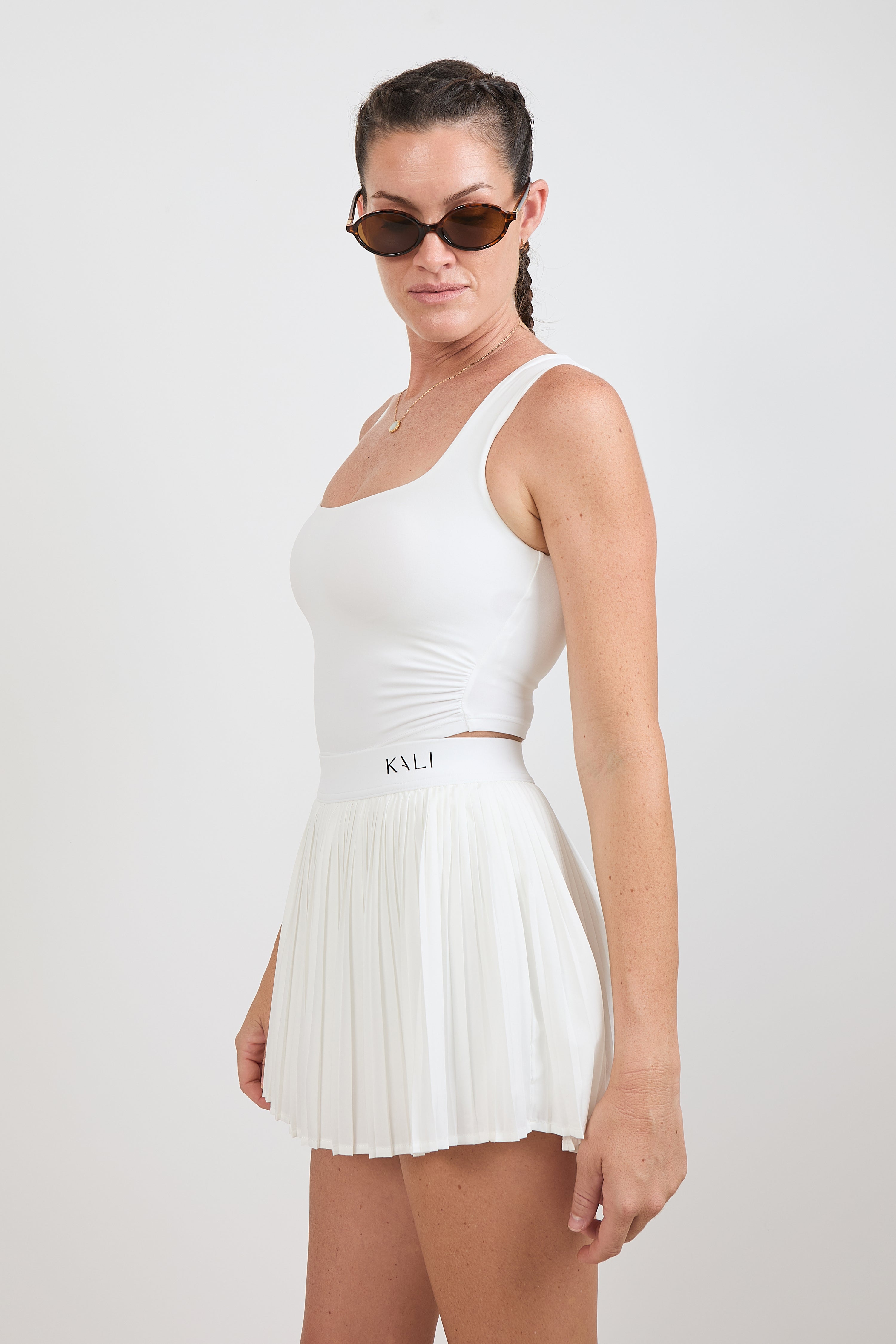 Pleated Top Vision - White