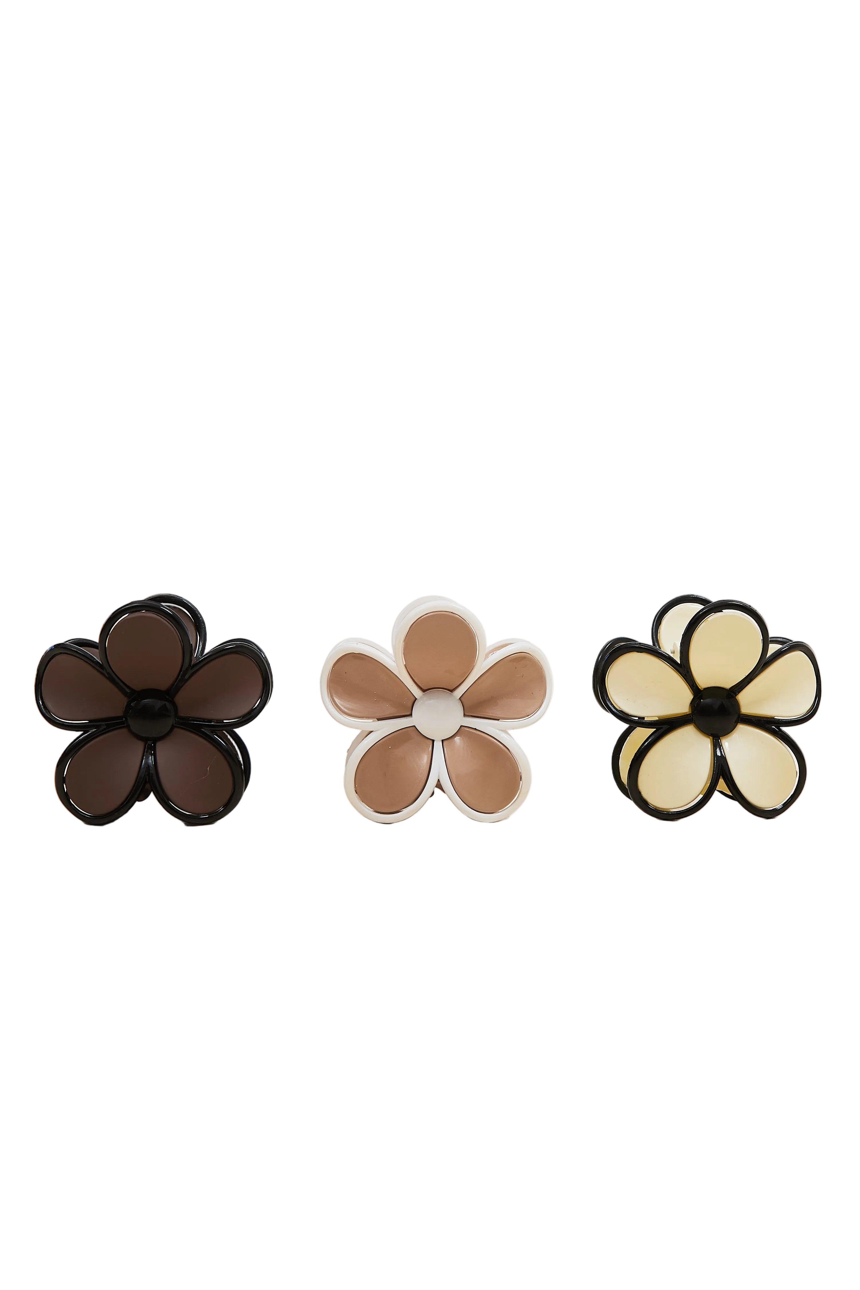 KALI Flower Clips - Brown