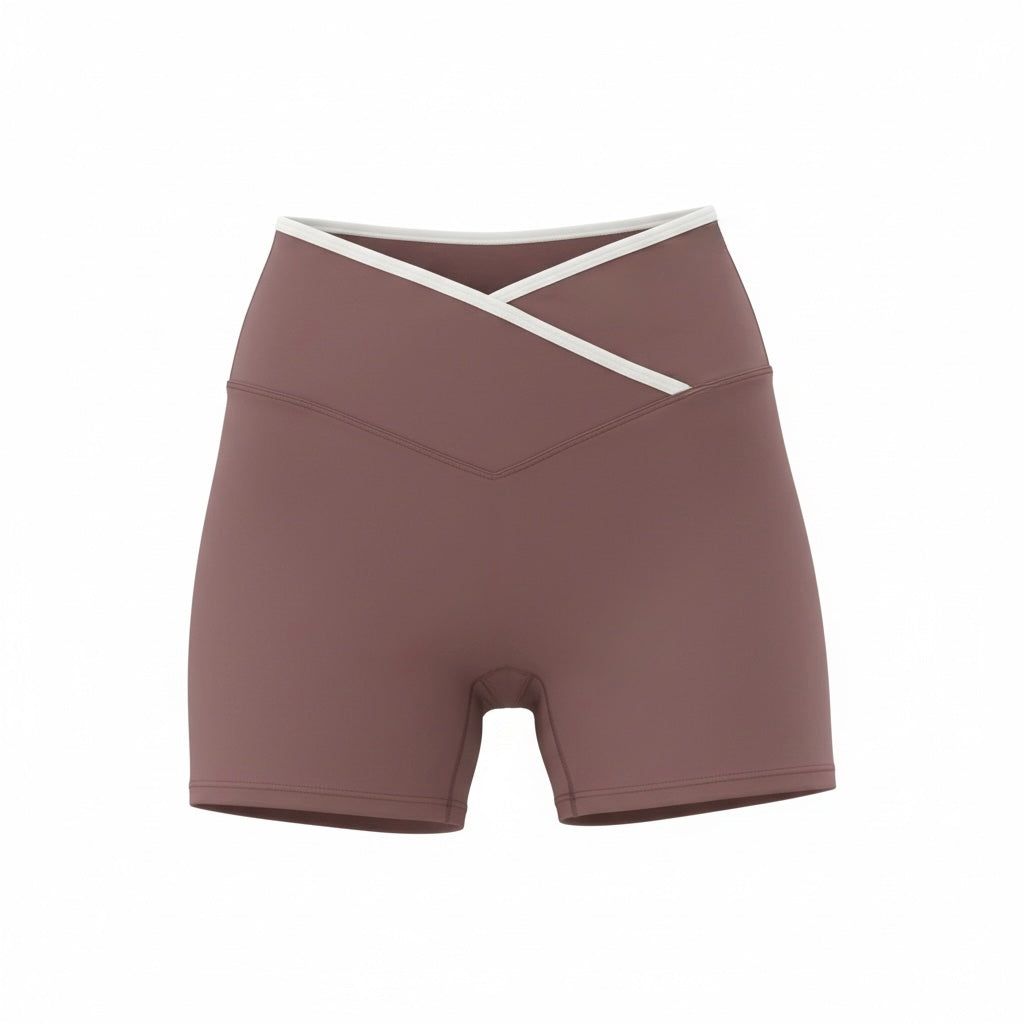 Cross-Line Short - Warm Blush