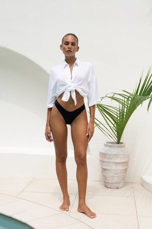 BAS DE MAILLOT TANGA NOIR