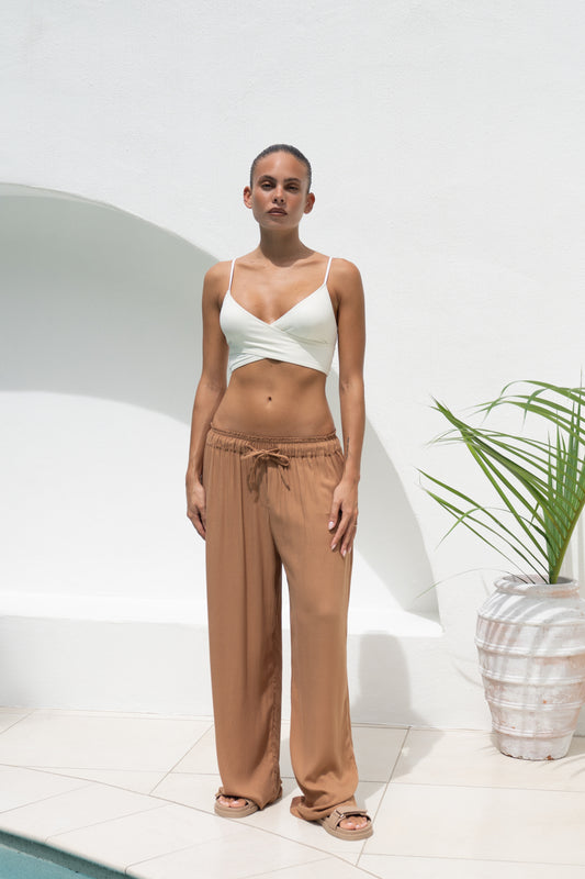 TOP KALI Croisé en X BLANC
