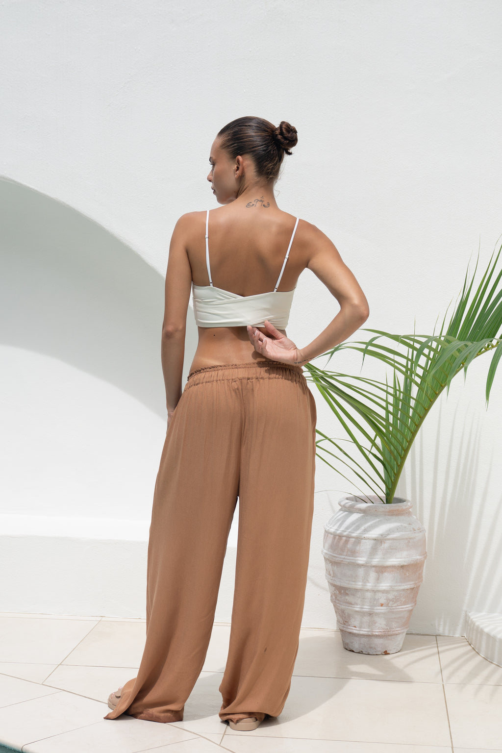 TOP KALI Croisé en X BLANC