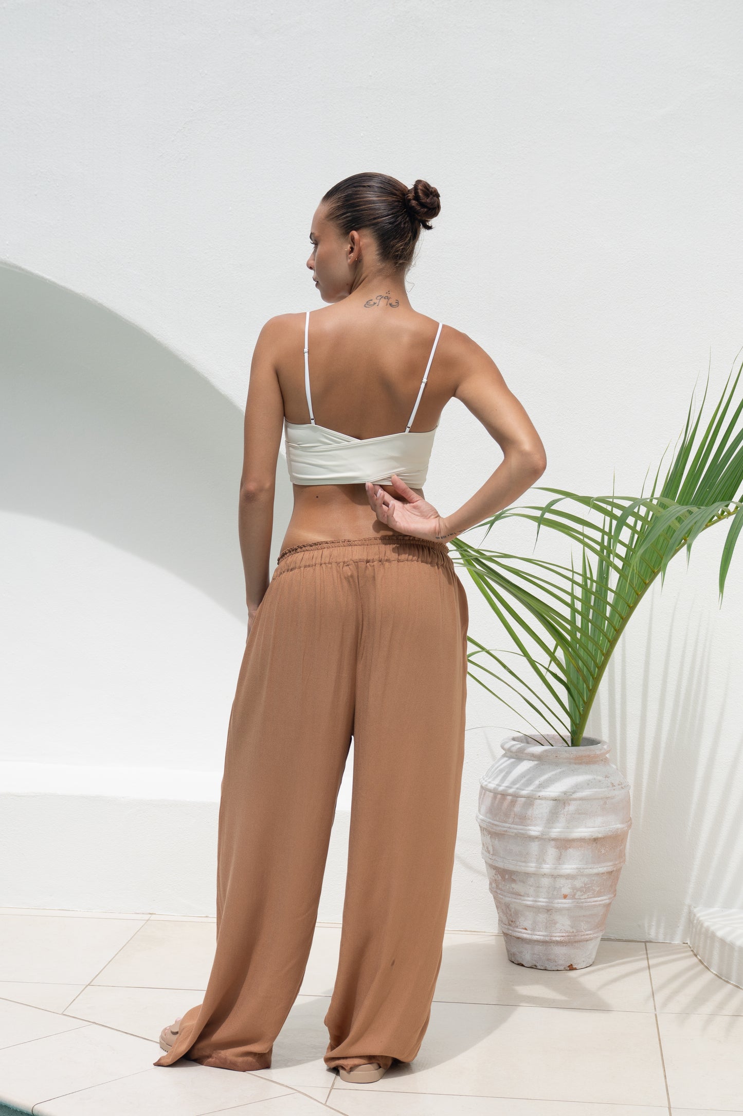 TOP KALI Croisé en X BLANC