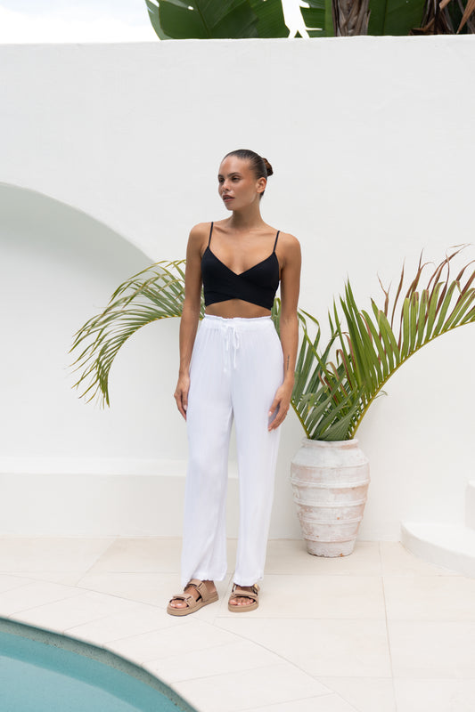 TOP KALI Croisé en X NOIR