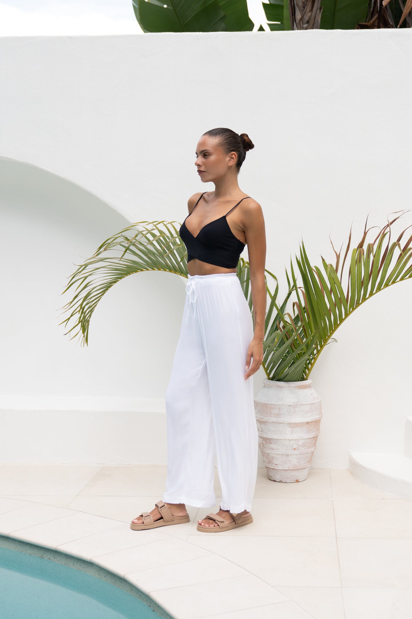 TOP KALI Croisé en X NOIR
