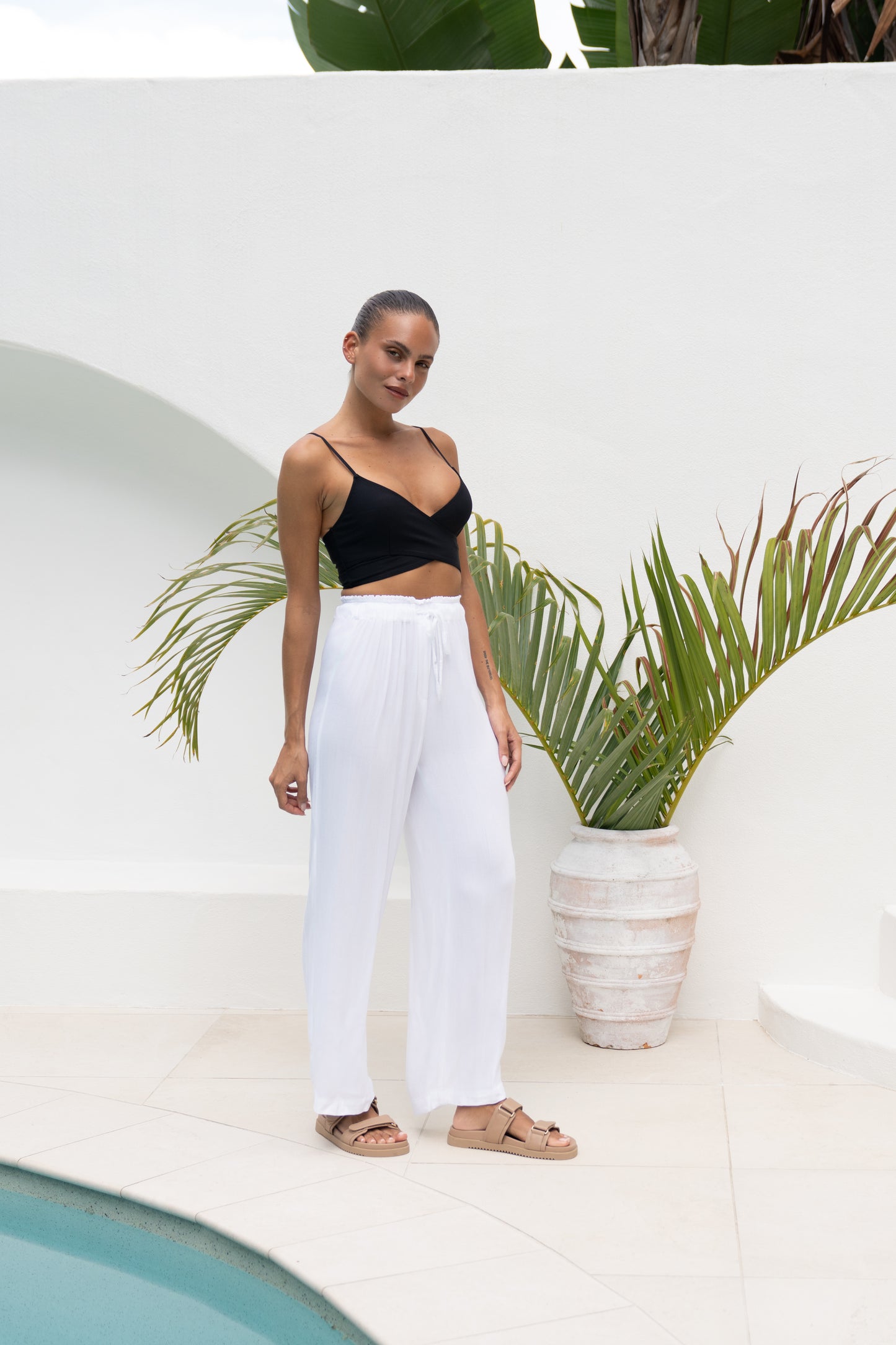 TOP KALI Croisé en X NOIR