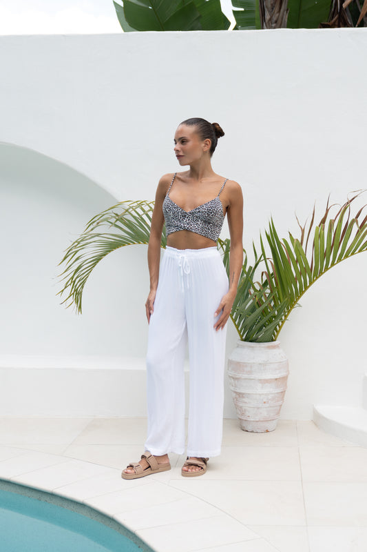 TOP KALI Croisé en X LEOPARD