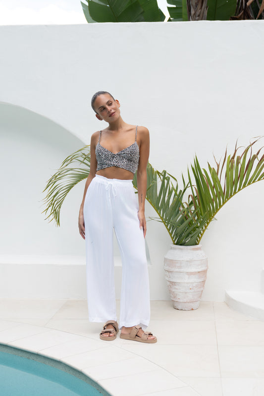 TOP KALI Croisé en X LEOPARD