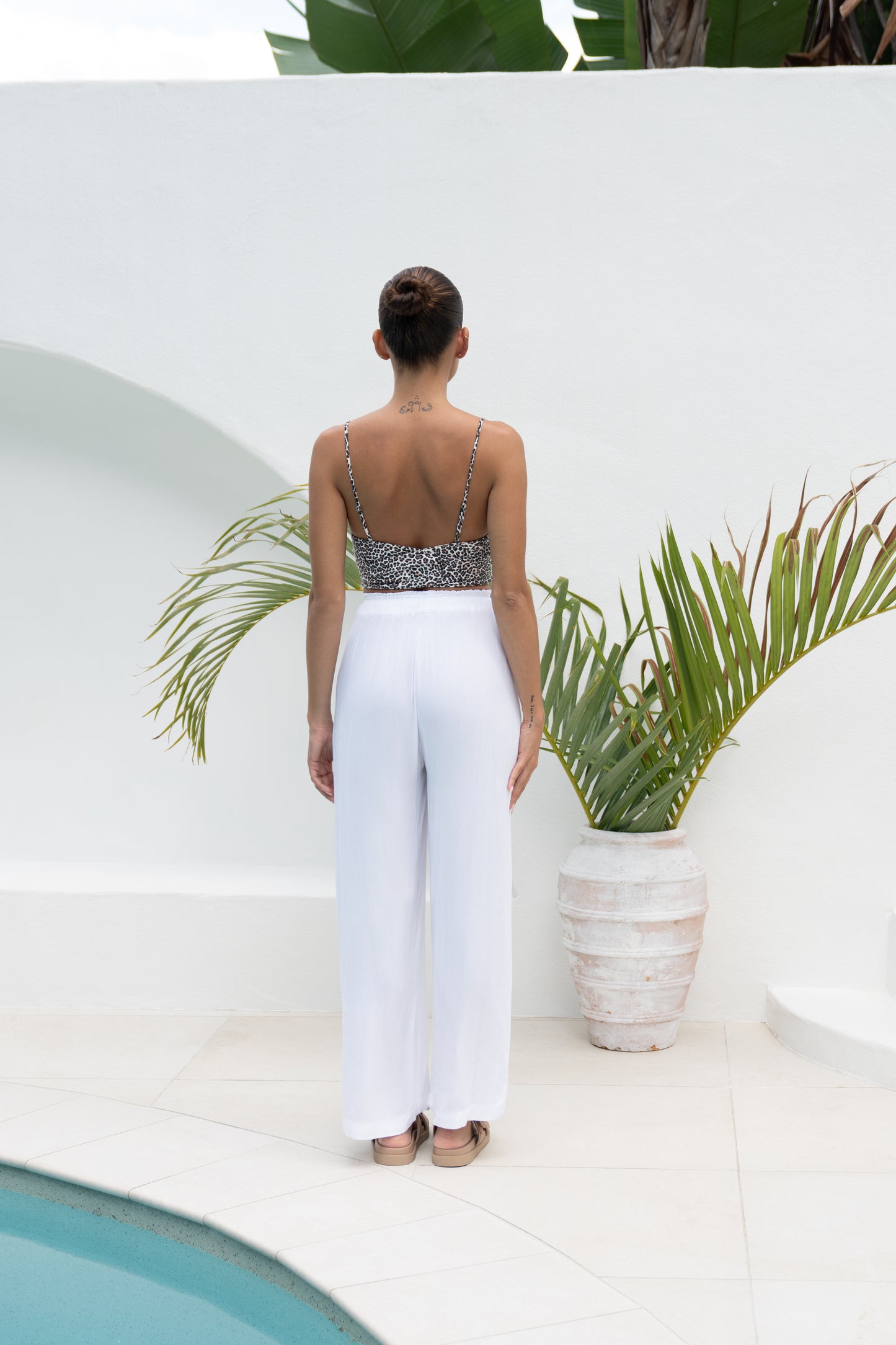 TOP KALI Croisé en X LEOPARD