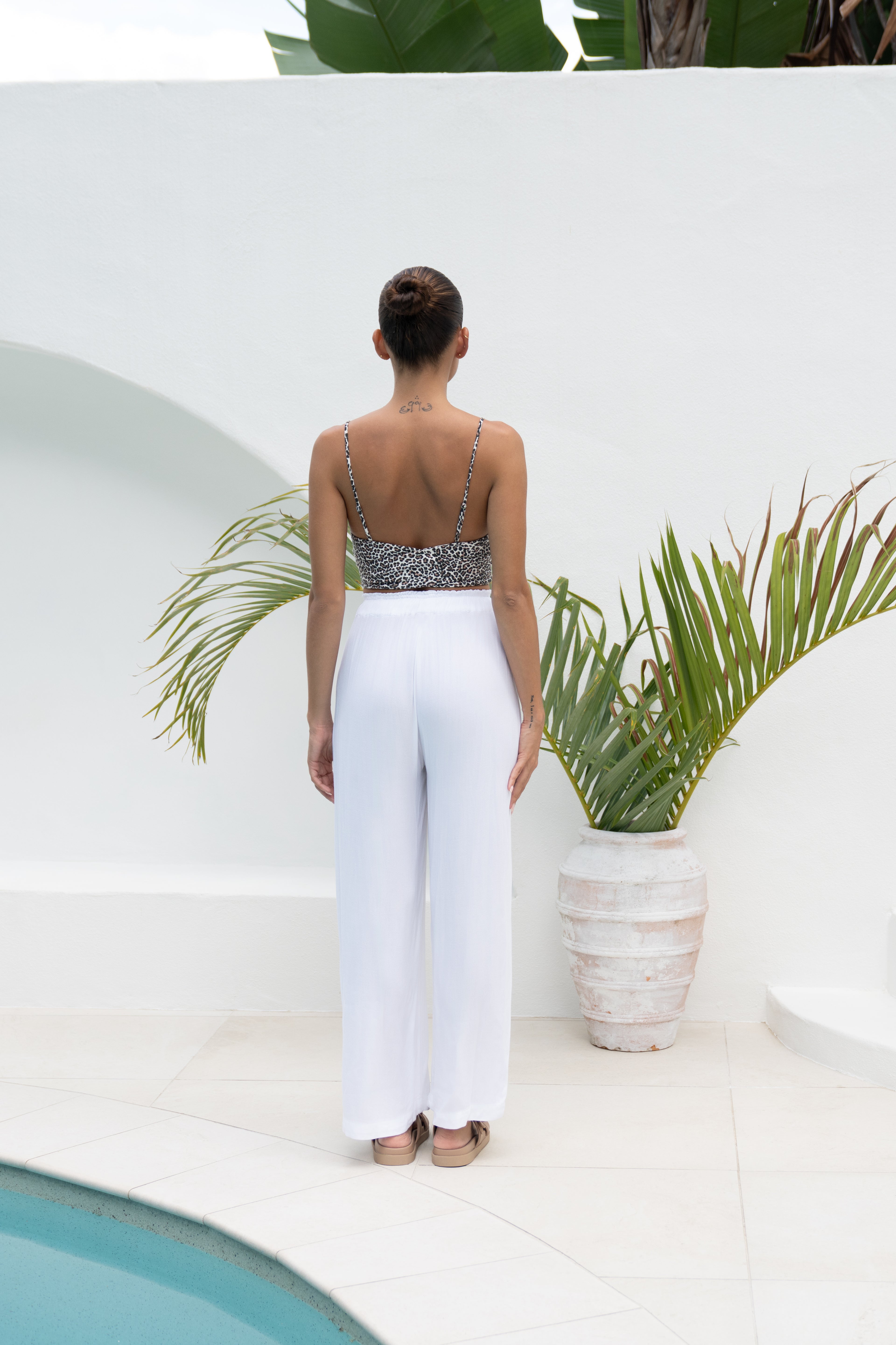 TOP KALI Croisé en X LEOPARD